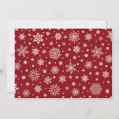 書道写真モダンコラージュ赤クリスマス カード (裏面)