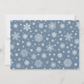 書道写真モダンコラージュ青いクリスマス カード (裏面)