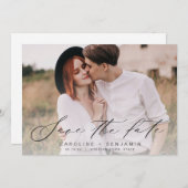 書道写真モダン結婚式の日付を保存 セーブザデート (正面/裏面)