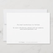 書道写真モダン結婚式の日付を保存 セーブザデート (裏面)