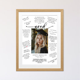 書道写真卒業ゲストシグネチャー ポスター