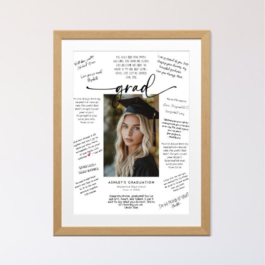 書道写真卒業ゲストシグネチャー ポスター