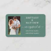 書道写真登録 ユーカリグリーン エンクロージャーカード (正面)