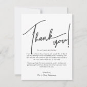 書道写真結婚のサンキューカード サンキューカード (正面)
