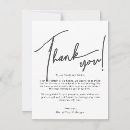 書道写真結婚のサンキューカード サンキューカード