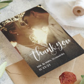 書道写真結婚の予算に感謝グラデーション ノートカード