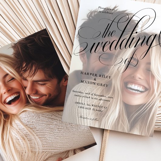 書道写真結婚式招待状 招待状