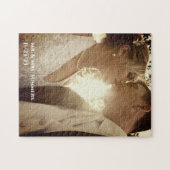 書道写真結婚有難うグラデーション ジグソーパズル (横)