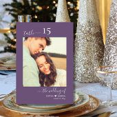 書道写真結婚紫の両面 テーブルナンバー