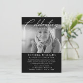 書道写真葬式お祝い・オブ・ライフ 招待状 (スタンド正面)