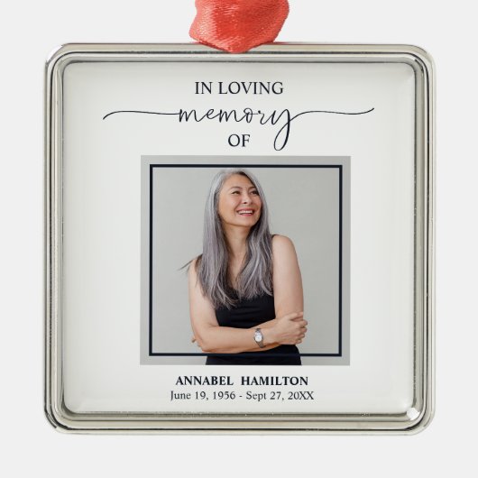 書道写真追悼メタルオルナム メタルオーナメント (正面)