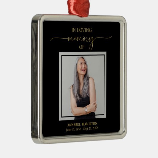 書道写真追悼記念メタルオルナ メタルオーナメント (右)