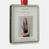 書道写真追悼 メタルオーナメント (右)