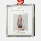 書道写真追悼 メタルオーナメント (左)