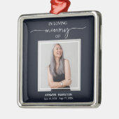 書道写真追悼 メタルオーナメント (左)