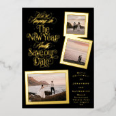 書道写真集新年メリークリスマス 箔シーズンカード (正面)