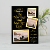 書道写真集新年メリークリスマス 箔シーズンカード (立ち正面)