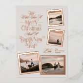 書道写真集新年メリークリスマス 箔シーズンカード (正面)