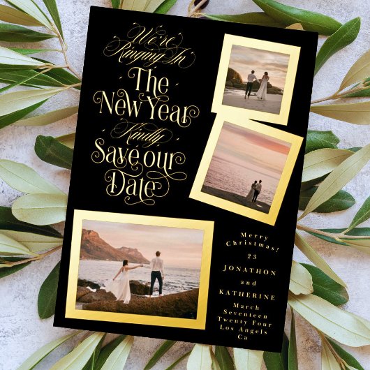 書道写真集新年メリークリスマス 箔シーズンカード