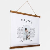 書道写真：彼と彼女結婚の願い 吊り下げ型タペストリー (傾斜あり)