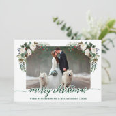 書道冬のフローラ結婚グリーンの写真 シーズンカード (スタンド正面)