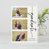 書道卒業写真コラージュグラードパーティー 招待状 (スタンド正面)