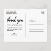 書道卒業式4枚写真コラージュ感謝 ポストカード (裏面)