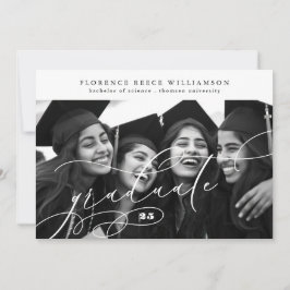 書道卒業生2写真大学卒業 案内状