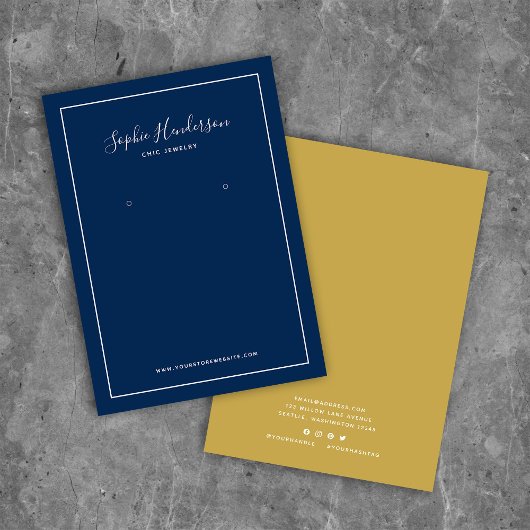 書道及びカスタムカラーイヤリング表示カード