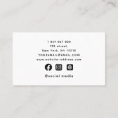 書道台所写真3枚コラージュ 名刺 (裏面)