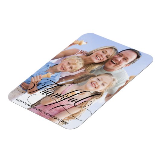 書道台本ありがとうと感謝記念撮影 マグネット (左側)