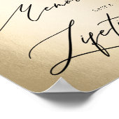 書道台本の二日酔いの結婚看板 ポスター (角)