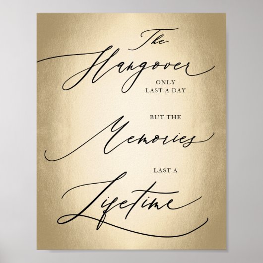 書道台本の二日酔いの結婚看板 ポスター (正面)