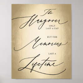 書道台本の二日酔いの結婚看板 ポスター