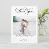 書道台本の写真結婚の サンキューカード (スタンド正面)