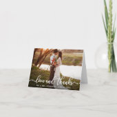 書道台本の愛感謝していの写真ノート サンキューカード (正面)