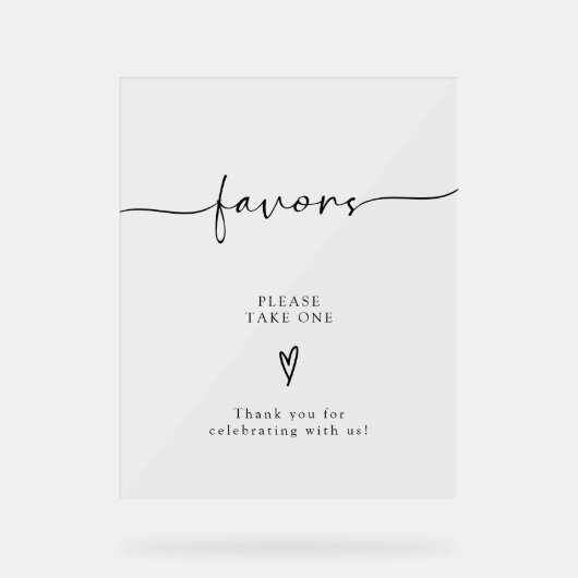 書道台本の結婚式の引き出物を一つ取って アクリルサイン (正面)