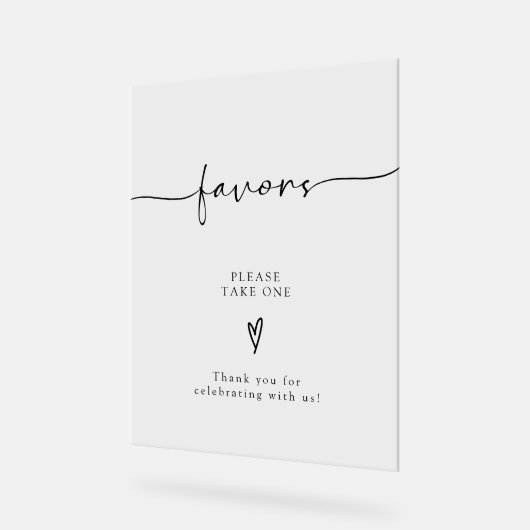 書道台本の結婚式の引き出物を一つ取って アクリルサイン (傾斜)