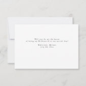 書道台本の花嫁付きカード 招待状 (裏面)