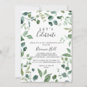 書道台本の葉Let's 祝パーティー 招待状 (正面)