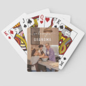 書道台本を愛するおばあちゃん写真Bicy トランプ (裏面)