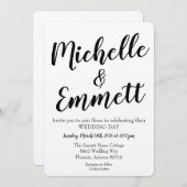 書道台本クラフト·エレガ素朴ント·ウェディング 招待状 (正面/裏面)