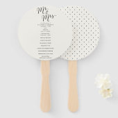 書道台本シック結婚式 プログラム ハンドファン (正面&裏面)