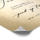 書道台本シャトルサービス結婚の標識 ポスター (角)