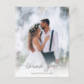 書道台本シンプルのエレガント写真2枚モダン ポストカード (正面)