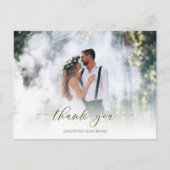 書道台本シンプルのエレガント写真2枚モダン ポストカード (正面)