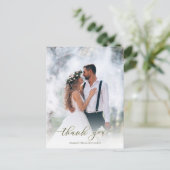 書道台本シンプルのエレガント写真2枚モダン ポストカード (スタンド正面)