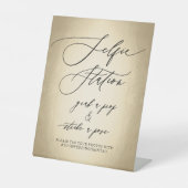 書道台本セルフィー結婚ステーション 台座サイン (正面)