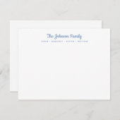 書道台本ファミリー名文房具 ノートカード (正面/裏面)