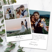 書道台本フォトコラージュ結婚ズ サンキューカード